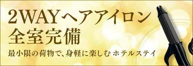 2WAYヘアアイロン全室完備